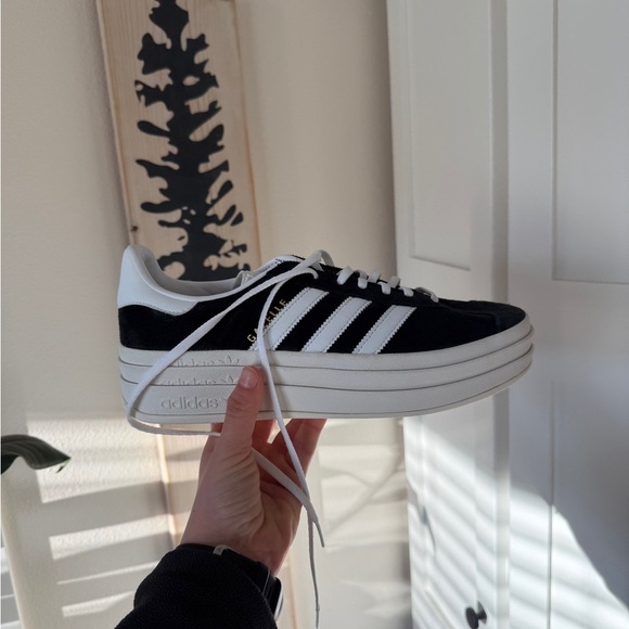 adidas Shoes - Adidas Black and White Platform Shoes